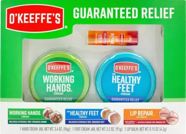 O'Keeffe's Gift set: Lip Repair, Hand Cream & Foot Cream