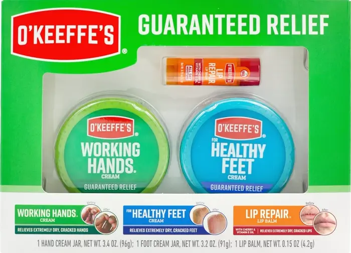 O'Keeffe's Gift set: Lip Repair, Hand Cream & Foot Cream