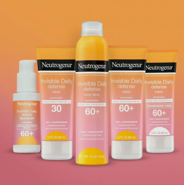 Neutrogena Invisible SPF 60+ Sunscreen Cream, Oxybenzone-Free