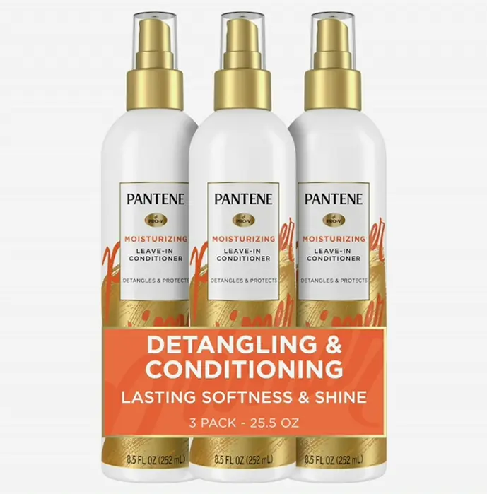 Pantene's Hair-Detangling Mist, Nutrient Enriched, 3 Pieces
