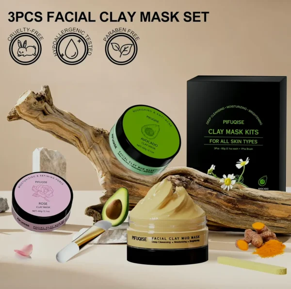 Face Pack Set - Herbal Vit C, Floral Clay