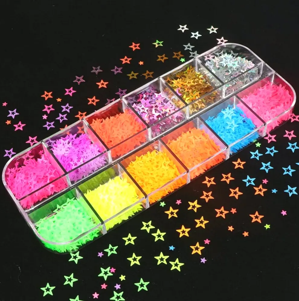 Nail Designs Decals 12 Glowing Colors