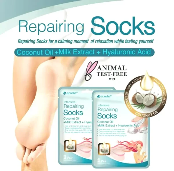 Deep Heel Repair Mask (6-Pack) | Coconut + Milk Extract + Hyaluronic Acid