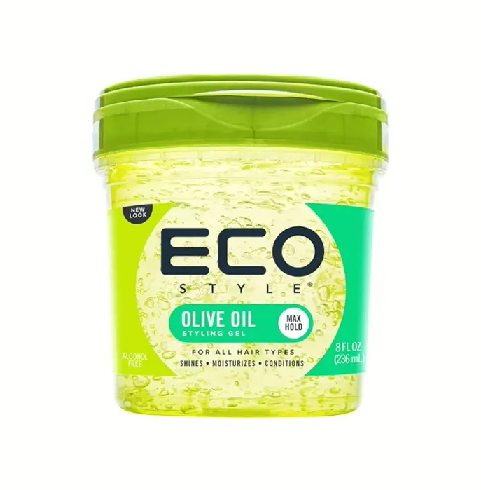 EcoStyler Olive Oil Gel - Moisturizes & Tames Hair Damage - 8 oz