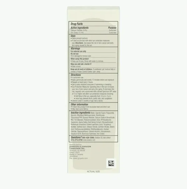 Aveeno Moisturizing Lotion with SPF 30 Sunblock for Delicate Skin  1.7 Fluid Oz