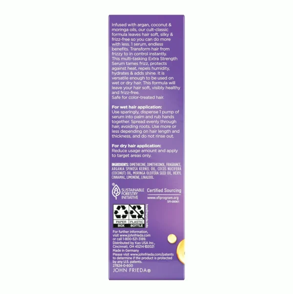 Jonathan Fred Frizz Ease Extra Strength Hair Oil, 1.69 fl oz