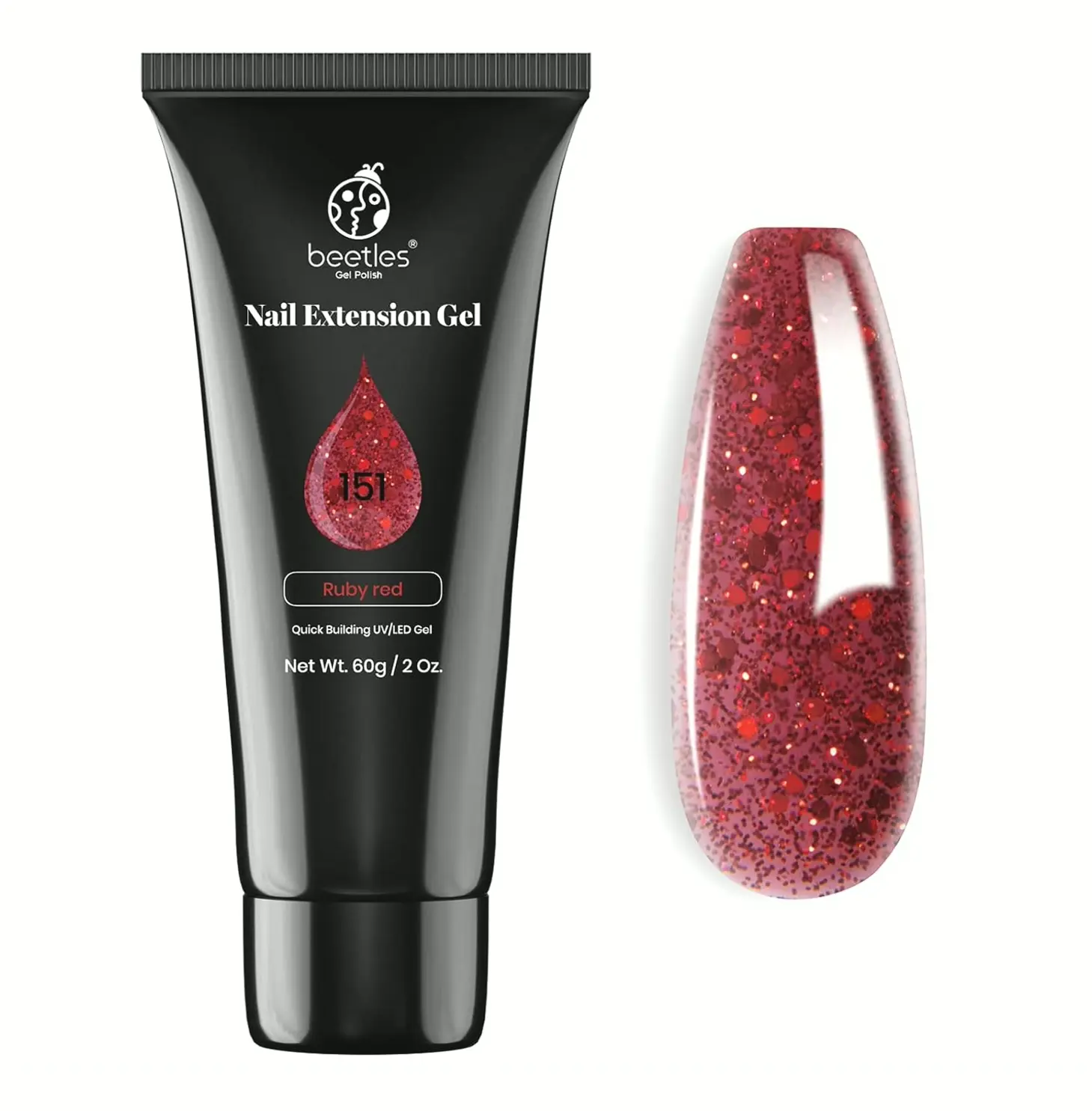 Poly Builder Gel for Nails, 2oz Wine Shimmer