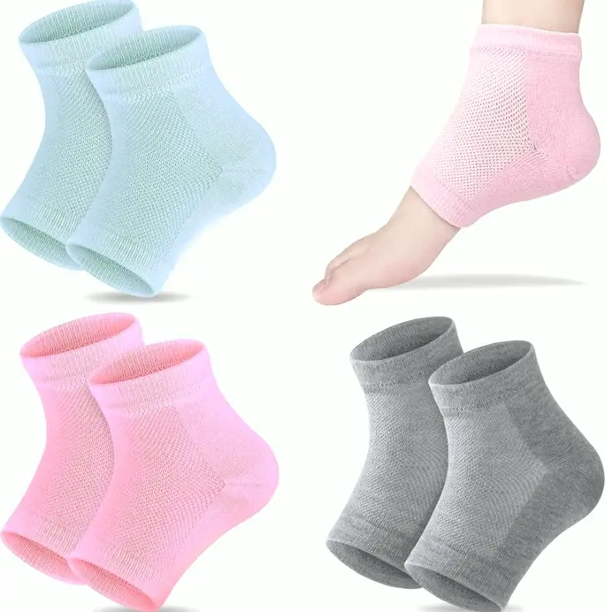 Moisturizing Gel Heel Socks, Open Toe Socks