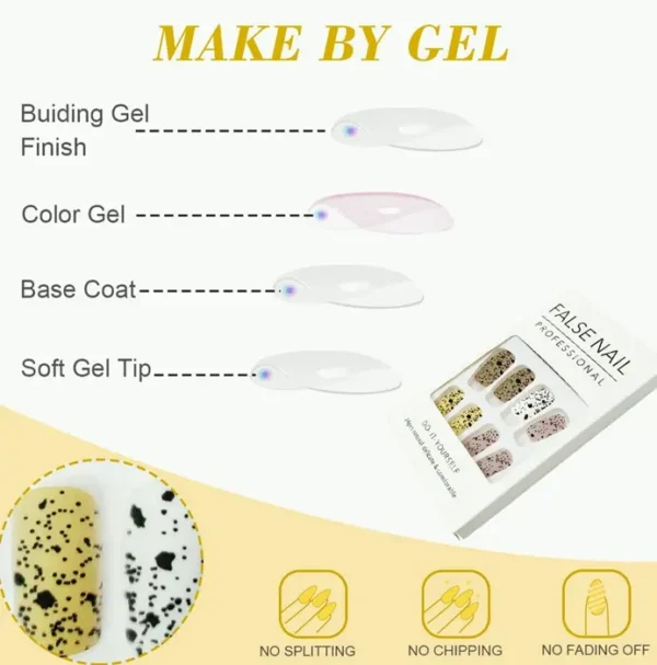 Trendy Easter Press-On Fingernails Set with Fun