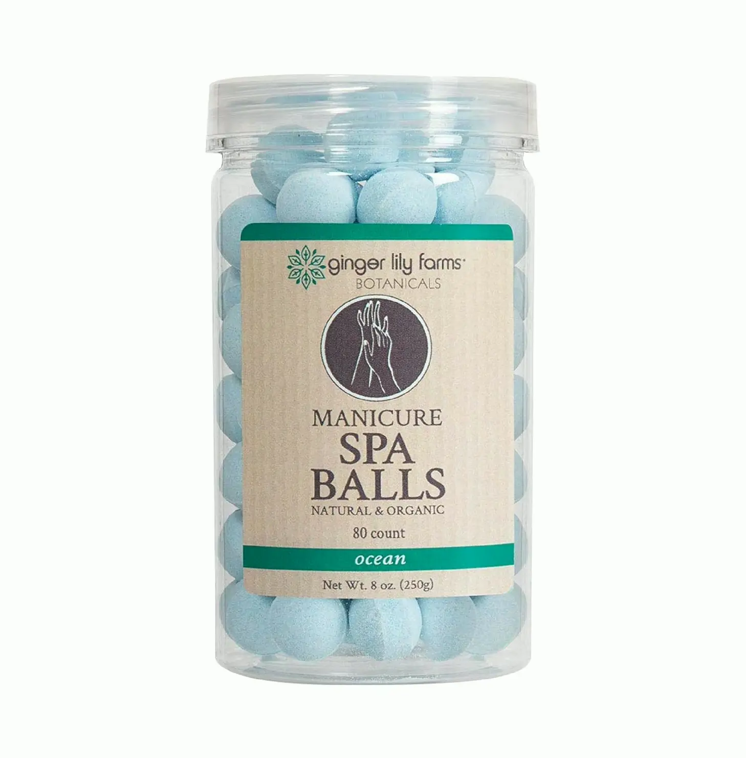 Ginger Manicure Spa Balls Ocean Scented, 8 oz