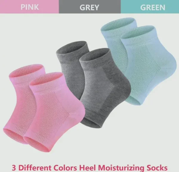 Moisturizing Gel Heel Socks, Open Toe Socks