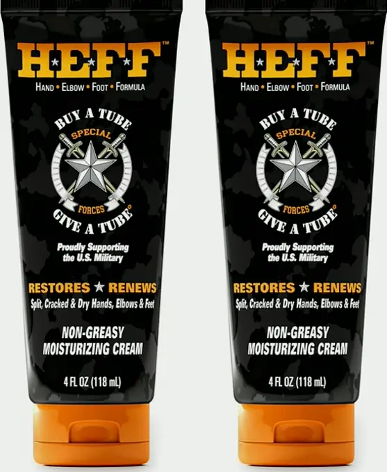 HEFF’s Hand Elbow Foot Lotion, 4 Fluid oz., Two Set for Parched, Cracked Skin