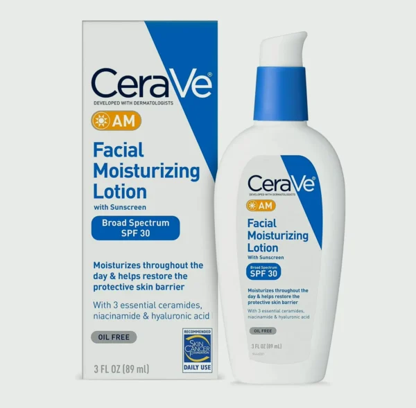 CeraVe Morning Facial Hydrating Cream with SPF 30, Non-Oily
