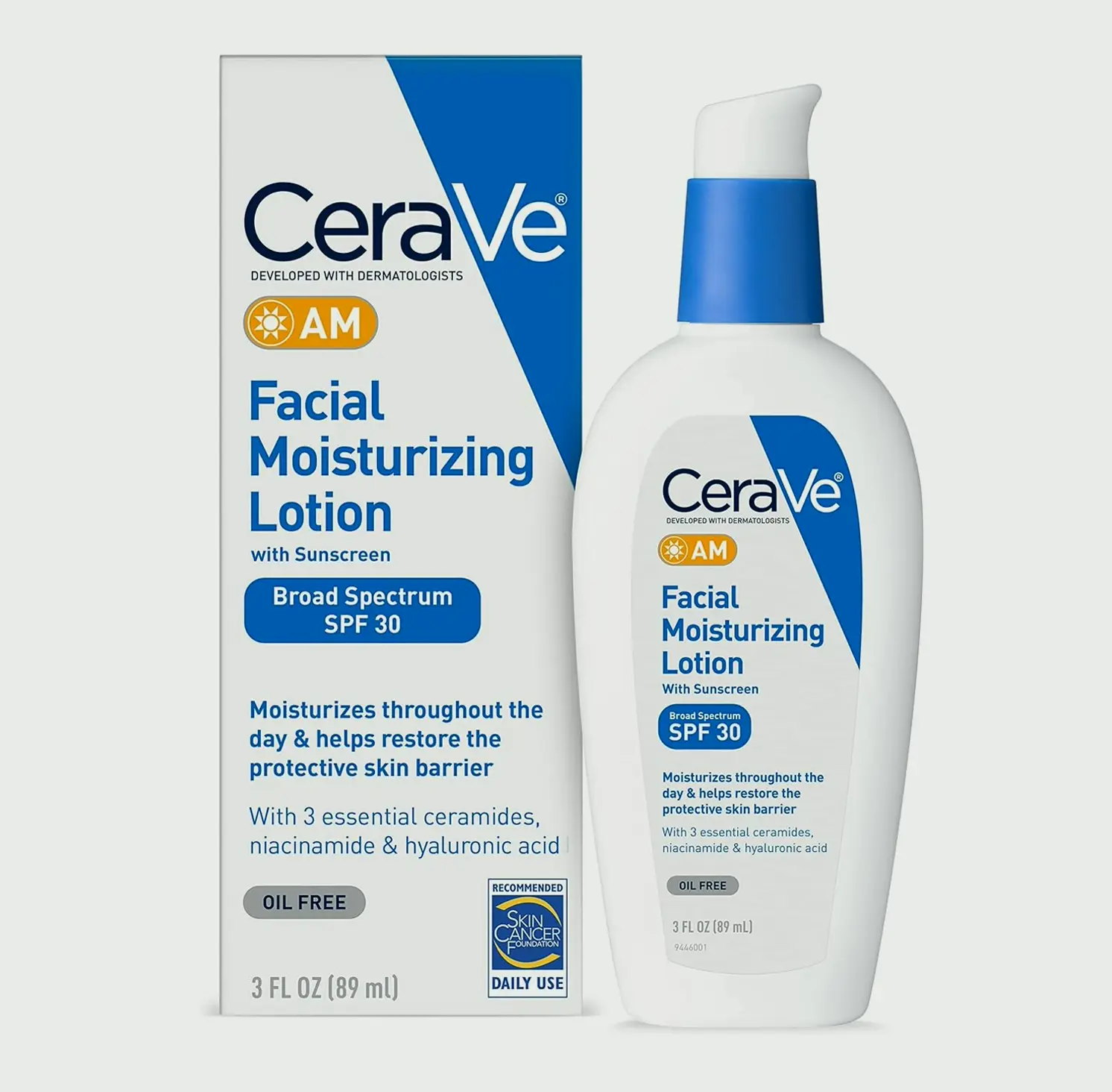 CeraVe Morning Facial Hydrating Cream with SPF 30, Non-Oily