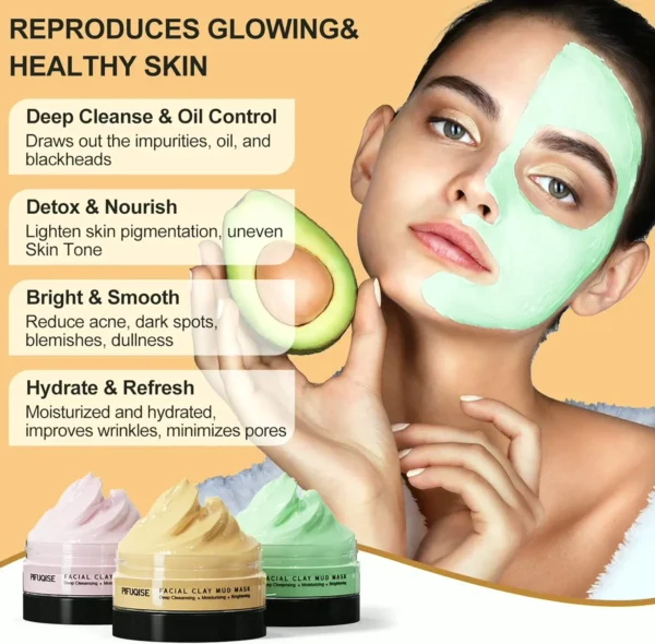 Face Pack Set - Herbal Vit C, Floral Clay