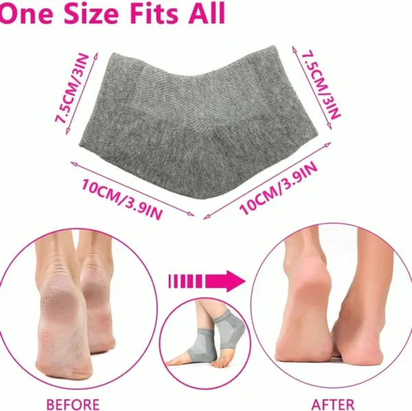Moisturizing Gel Heel Socks, Open Toe Socks