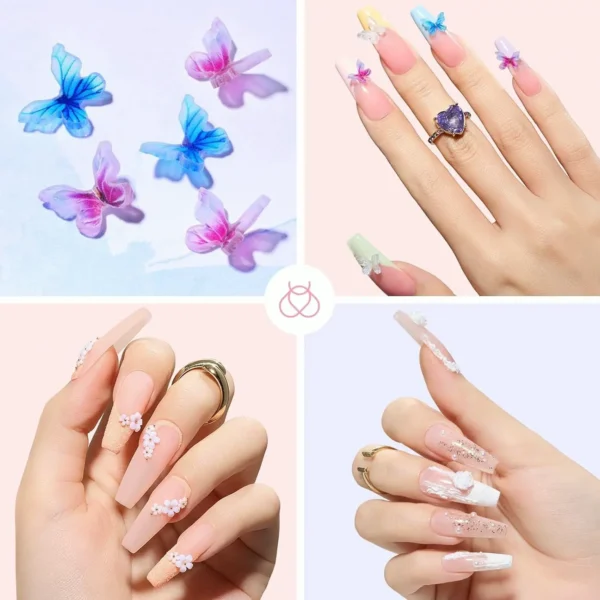 Beetles Brand Flower Nail Decorations 2 Boxes