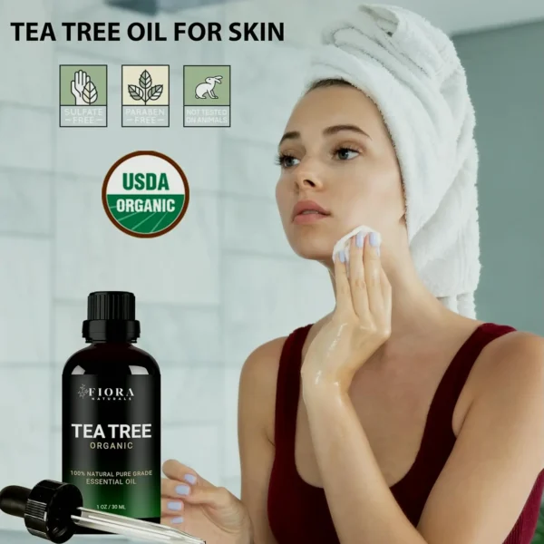 Herbal Melaleuca Oil by Fiora - Pure Natural Extract, For Skin, Hair, Foot, 1 oz /30ml