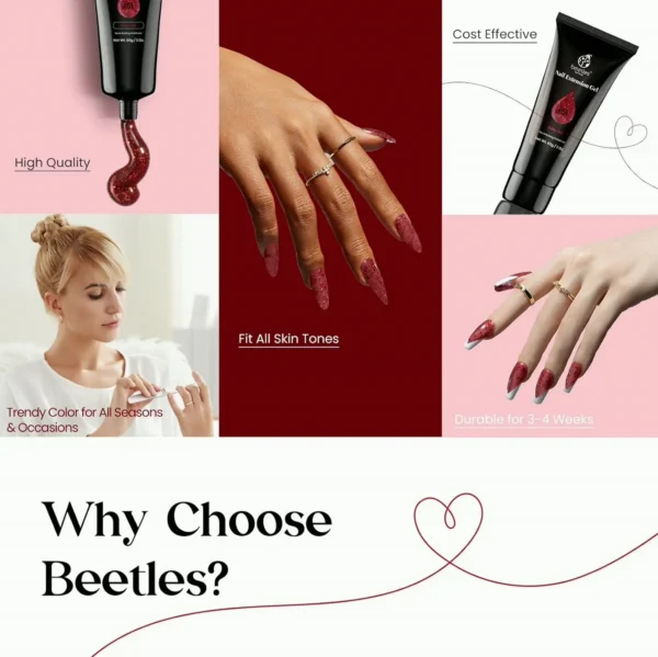 Poly Builder Gel for Nails, 2oz Wine Shimmer