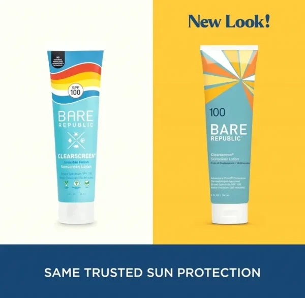 BR SPF 100 Clear Sunblock Body Lotion, H2O Proof, 5 Fl Oz