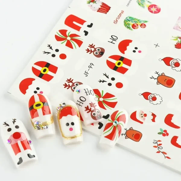 12 Pcs Xmas Nail Stickers Decals