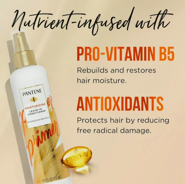 Pantene's Hair-Detangling Mist, Nutrient Enriched, 3 Pieces