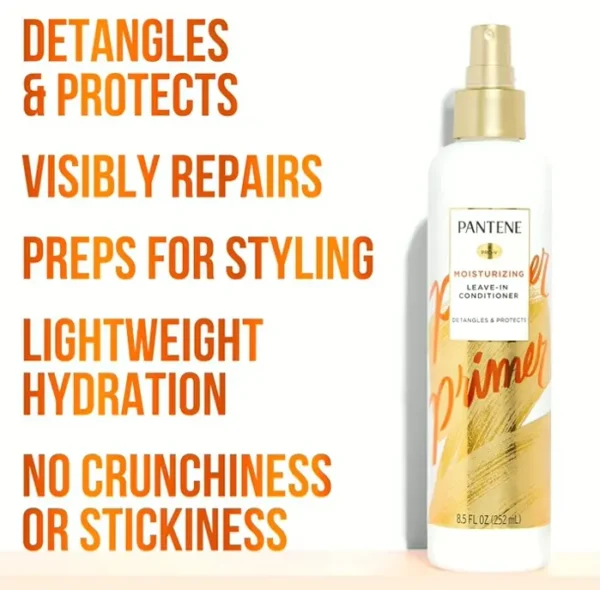 Pantene's Hair-Detangling Mist, Nutrient Enriched, 3 Pieces