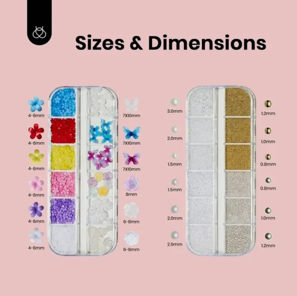 Beetles Brand Flower Nail Decorations 2 Boxes