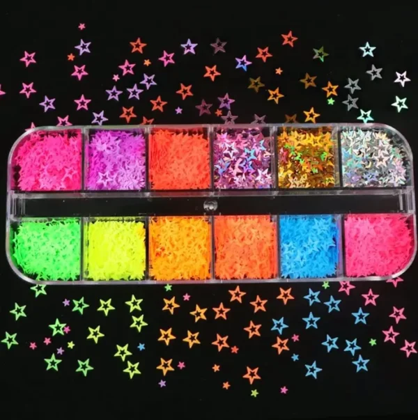 Nail Designs Decals 12 Glowing Colors