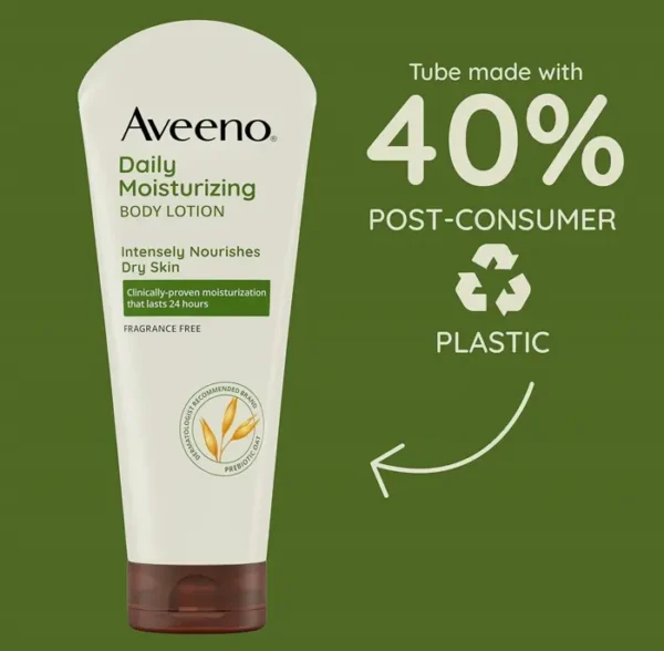 Aveeno Daily Moisturizer, Nourishes Dry Skin, Pack of 3