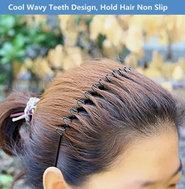 Metal Hair Accessory Universal Black Wavy Hairband