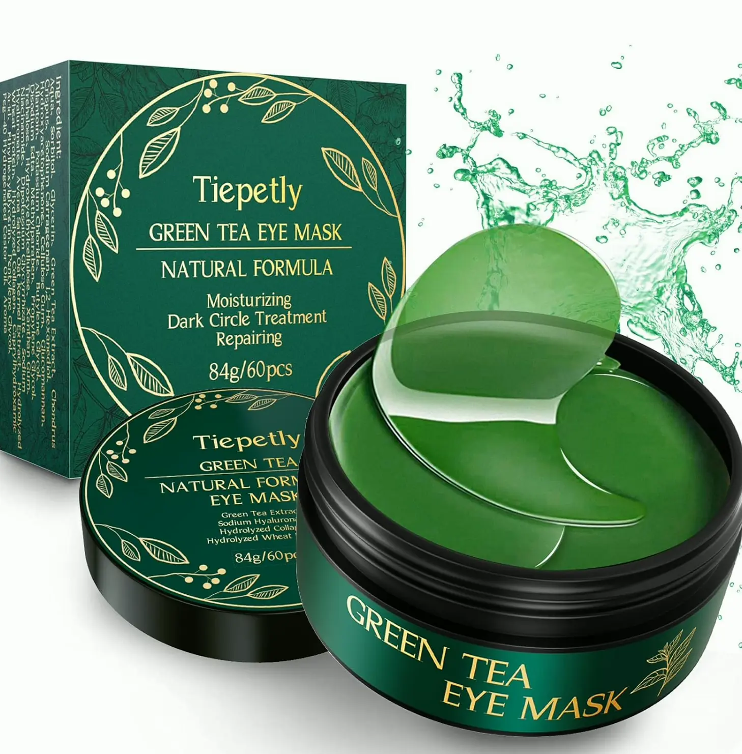 Tiepetly's Under Eye Masks, Green Tea Infused