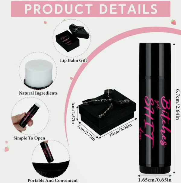 Four Pcs Amusing Swear Lip Balm Gifts