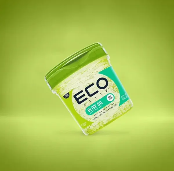 EcoStyler Olive Oil Gel - Moisturizes & Tames Hair Damage - 8 oz