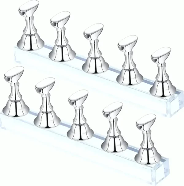 Blulu's 2 Sets Acrylic Nail Practice Stand