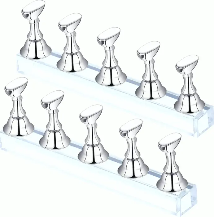 Blulu's 2 Sets Acrylic Nail Practice Stand