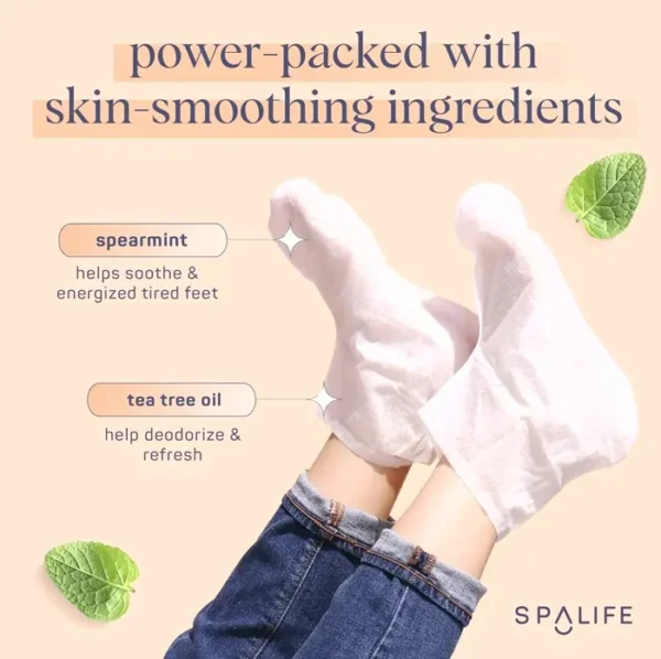 Luxury Soothing Feet Sockies Set of 8 - Spearmint & Tea Tree Oil