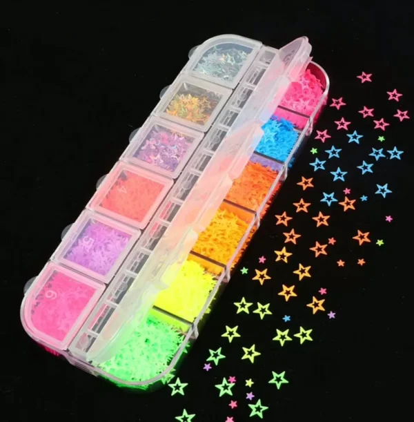 Nail Designs Decals 12 Glowing Colors