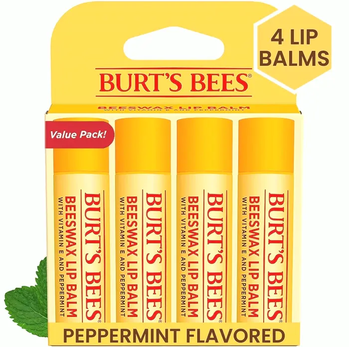 Burts' Bee's Lip Moisturizer - Wax, Organic Source, 4 Tubes