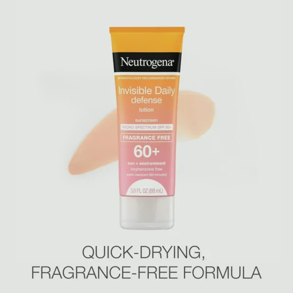 Neutrogena Invisible SPF 60+ Sunscreen Cream, Oxybenzone-Free