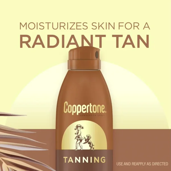 Coppertone Tanning Sun Protection Mist, Waterproof, Five Oz, Set of 3