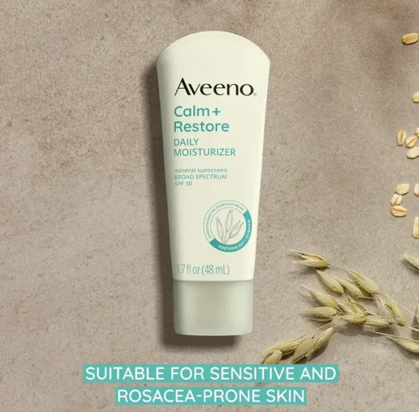 Aveeno Moisturizing Lotion with SPF 30 Sunblock for Delicate Skin  1.7 Fluid Oz