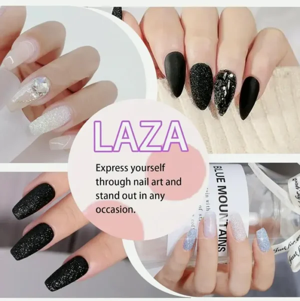 Laza 12 Shades Manicure Glitter Dust Set