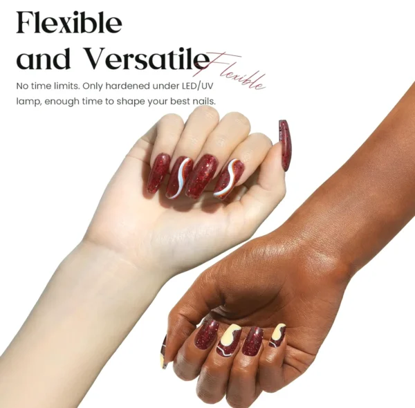 Poly Builder Gel for Nails, 2oz Wine Shimmer