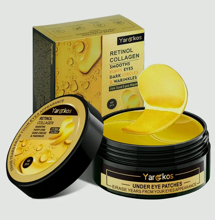 Pieces 24K Eye Masks, 30 Pairs, Moisturizing Pads