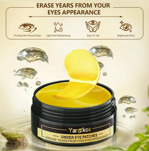 Pieces 24K Eye Masks, 30 Pairs, Moisturizing Pads