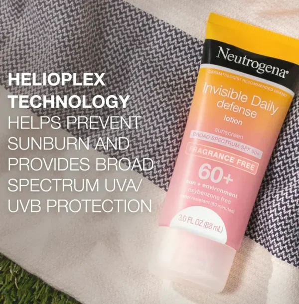 Neutrogena Invisible SPF 60+ Sunscreen Cream, Oxybenzone-Free
