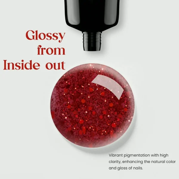 Poly Builder Gel for Nails, 2oz Wine Shimmer